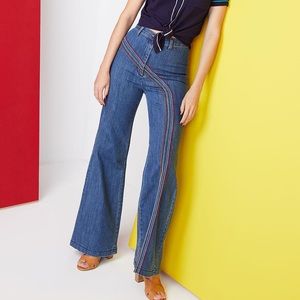 Modcloth Rainbow With Me Wide Leg Flare Jeans
